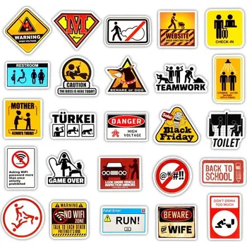 samolepka Vtipné a zábavné samolepky Danger