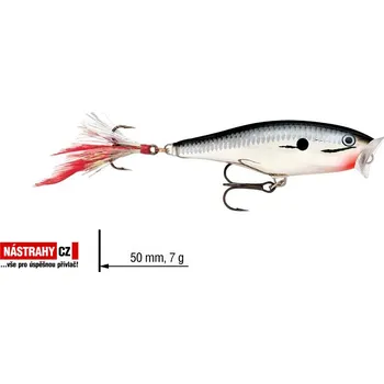 Umělá nástraha Wobler hladinový Skitter pop RAPALA 5 cm - Color: CH