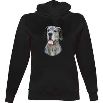 Dámská mikina Dámská mikina s kapucí s potiskem Německá doga dámské