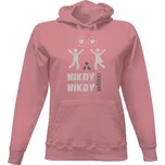 Dámská mikina s kapucí s potiskem Nikdy neříkej nikdy dámské