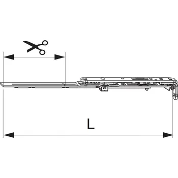 Příslušenství k oknu MACO Nůžky MM montované se spárovým větráním 400 FFB 320-400 - pravé