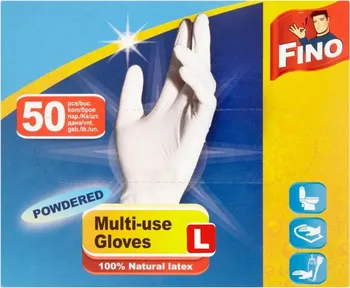 Čisticí rukavice Fino jednorázové rukavice pudrované L 50 ks