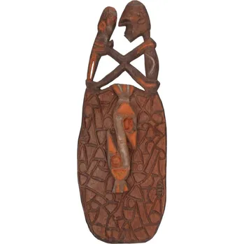 Dekorace Štít Asmat dřevořezba 57 cm
