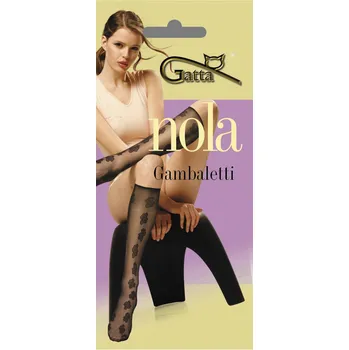 Dámské punčochy NOLA 02 20den-podkolenky Gatta papaja uni (vzorované lycrové podkolenky,2páry)