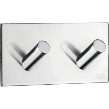 Držák na ručník SMEDBO BESLAGSBODEN BK1093 design. dvojháček samolepící-leštěná ner. ocel -délka 90mm