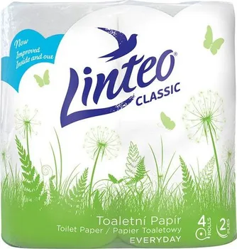 Toaletní papír LINTEO classic toaletní papír 2 vrstvý (4ks/sáč) bílý