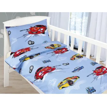 Povlečení VERATEX Dětské povlečení bavlna 90x135, 45x60 Závodní auta**