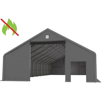 Zahradní stan Skladová hala 10x20m PVC šedá - nehořlavá