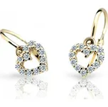 Cutie Jewellery Dětské zlaté náušnice C2157Z CZ White