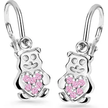 Náušnice Cutie Jewellery Dětské naušnice zlaté C2751B Medvídek