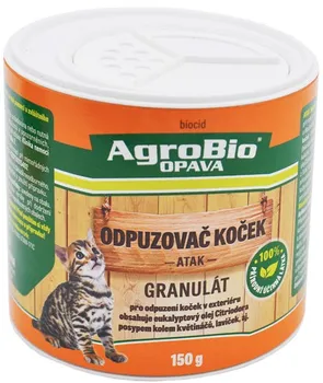 Odpuzovač zvířat AgroBio Opava Atak odpuzovač koček granulát 150 g
