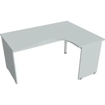 Kancelářský vozík HOBIS kancelářský stůl pracovní tvarový, ergo levý - GE 2005 L, šedá + doprava zdarma