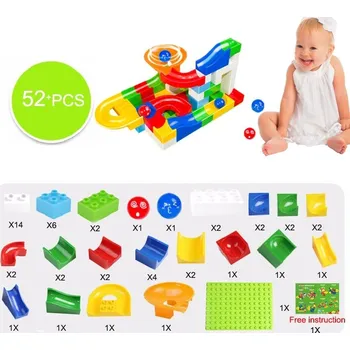 Kuličková dráha Čína Dětská plastová kuličková dráha Varianta: 52 dílů