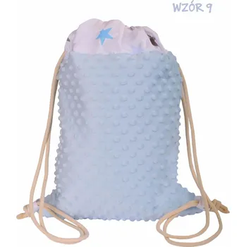 Školní sáček Zuz Stahovací vak na záda - Minky modrý