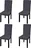 vidaXL Hladké strečové potahy na židle 4 ks, antracit