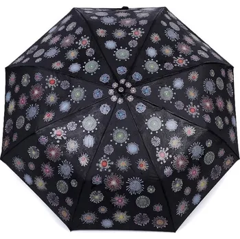 Deštník Stoklasa Dámský skládací vystřelovací deštník kouzelný černý