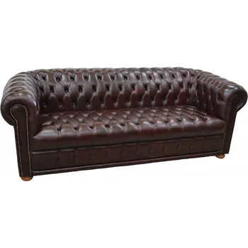 Sedací souprava Kožená sedací souprava WEXFORD, červená