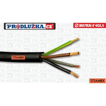 Prodlužovací kabel Prodlužka.cz H07RN-F 4G1,5 Titanex