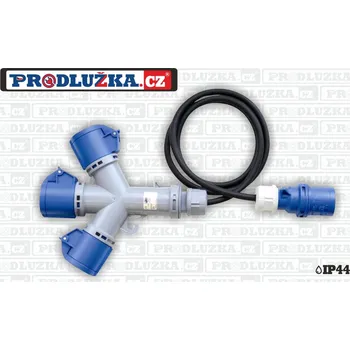 PCE 3x CEE zásuvka 230V/16A/3p-1x vidlice 1,5m 230V/16A/3p IP44