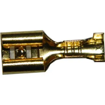 Elektrická zásuvka Faston zásuvka FS7048-BS 6,3x0,8 mm; 1,5-2,5 mm2; zlatý