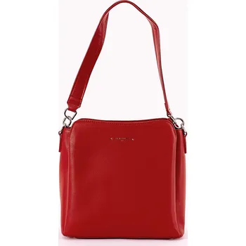 Kabelka Dámská tříoddílová kabelka na rameno i crossbody David Jones 6417 červená