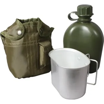 Kempingové nádobí ROTHCO láhev polní, pítko, obal ZELENÁ