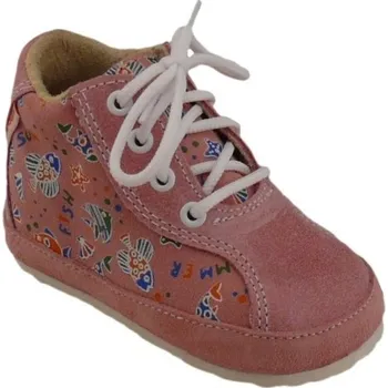 Chlapecké polobotky Pegres 1093 capáčky pro vyšší nárt, Velikost 22 růžová rybka