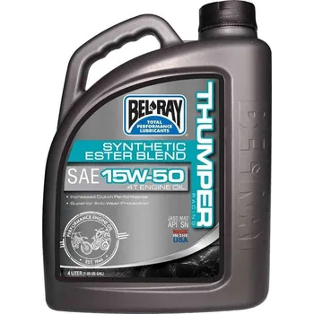 Motorový olej Motorový olej BEL-RAY Thumper Racing Synthetic Blend 15W-50 4T 4L
