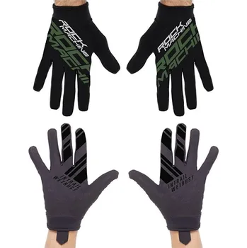 Cyklistické rukavice dlouhoprsté rukavice ROCK MACHINE Race khakki