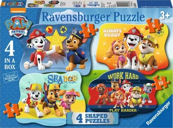 Puzzle Ravensburger 4v1 Tlapková patrola 4,6,8,10 dílků