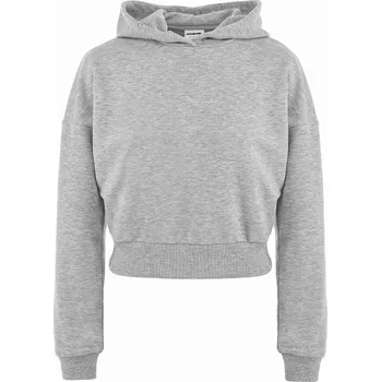 Dámská mikina KRÁTKÁ ŠEDÁ OVERSIZED MIKINA Noisy May