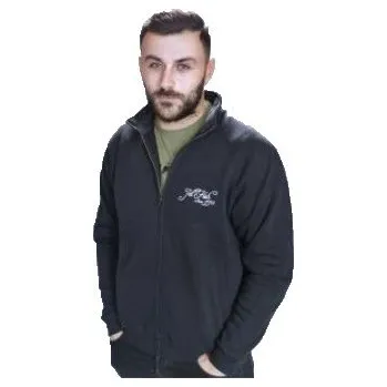 Rybářské oblečení Mikina JetFish Zip Černá Velikost M