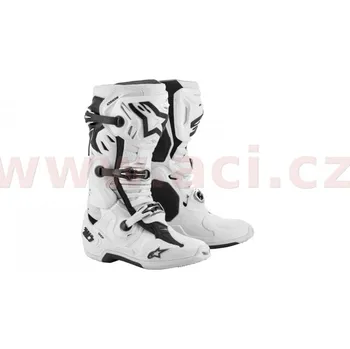 Moto obuv boty TECH 10 2021, ALPINESTARS (bílá) 43