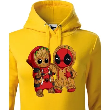Dámská mikina Dámská mikina Deadpool a Groot, Barva Žlutá, Velikost S, Canvas Dámská mikina Bezvatriko.cz 1