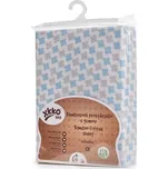 XKKO Bambusové prostěradlo s gumou BMB 120x60 - Baby Blue Cross