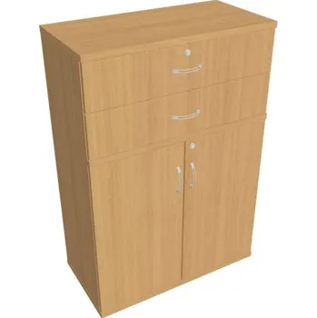 Kancelářský vozík HOBIS kancelářská policová skříň - SZ 3 80 03, zámek Huwill, buk + doprava zdarma