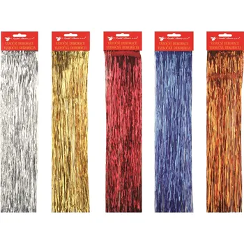 Vánoční dekorace Lameta zlatá, stříbrná, modrá, červená, měděná 45 x 30 cm