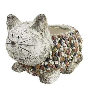 Obal na květináč Morex Kočka X1337 28 x 21 x 17 cm šedá