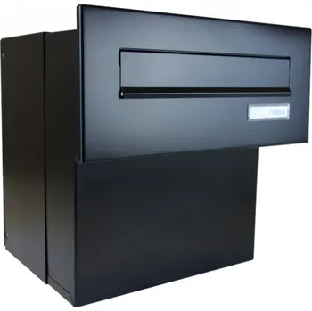 Poštovní schránka 1x poštovní schránka F-042 k zazdění do sloupku + čelní deska se jmenovkou ČD-1 - RAL 9005 MAT. - ČERNÁ