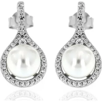 Náušnice Zlatnictví U Kostela Stříbrné náušnice s perlou 02 479868478