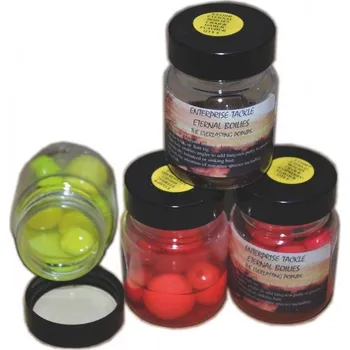 Boilies Enterprise Imitace boilies v dipu Tutti Frutti&Broskev FLUO oranžová 8ks