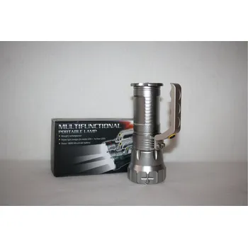 Svítilna P.R.C. Svítilna, baterka kovová, ruční LED/ZOOM PORTABLE LAMP- stříbrná