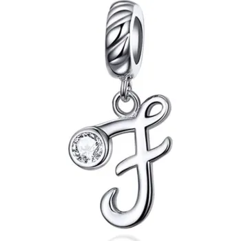 Přívěsek NUBIS® Stříbrný přívěšek korálek - písmeno F - NB-8010-F