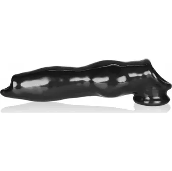 Návlek na penis Psí návlek na penis Oxballs Fido černý, návlek na penis ve tvaru psího penisu 22 x 3,5–6,5 cm