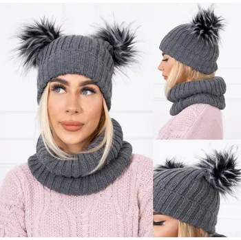 Čepice Kesi Dámská sada čepice a nákrčníku Rozie - Graffiti