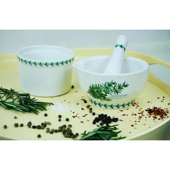 Hmoždíř Hmoždíř a palička FRAGRANT GARDEN Rozmarýn 12 cm Maxwell Williams (FRAGRANT GARDEN Rozmarýn, Barva-bílá+Rozmarýn)