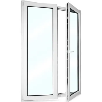 Vchodové dveře SkladOken.cz Plastové balkonové dveře 148x208 cm (1480x2080 mm) | Dvoukřídlé se štulpem| Bílé | Prosklené - dvojsklo| Pro otvor 150x210 cm (1500x2100 mm) | Francouzské dveře | Terasové dveře | Dveře na terasu | Pravé | 6 komor | 80 mm