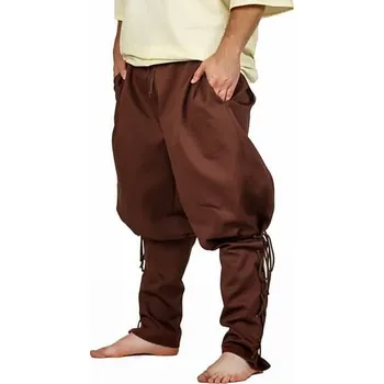 Karnevalový kostým imago Bavlněné kalhoty zúžené - hnědé, velikost XL