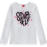 Dívčí tričko AMORA SPARKLE šedý melír Velikost: 170