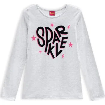 Dívčí tričko Dívčí tričko AMORA SPARKLE šedý melír Velikost: 170